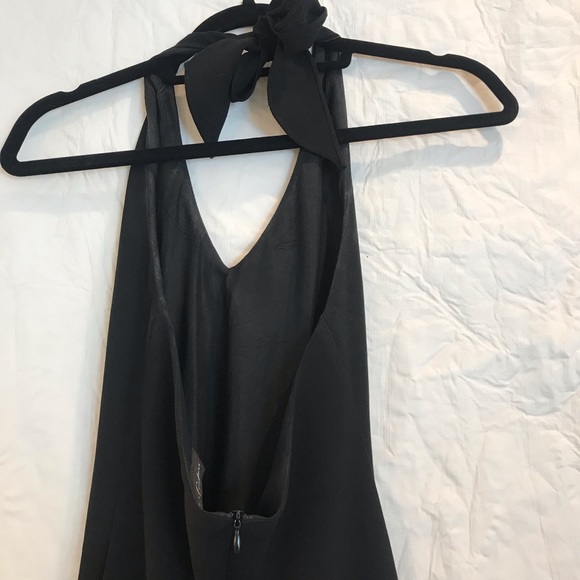 S.L. Fashion Halter Dress With Flare Black - Picture 2 of 7